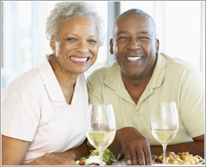 Senior Couple having Dinner